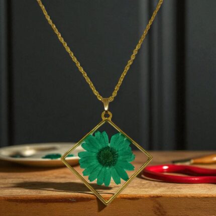 Original Green Flower Pendant