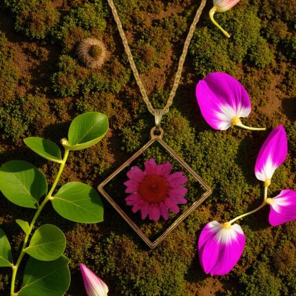 Original Pink Flower Pendant